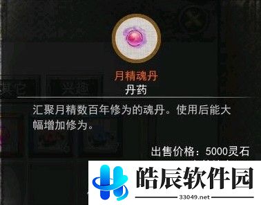 鬼谷八荒月精魂丹有什么用 月精魂丹加多少修为