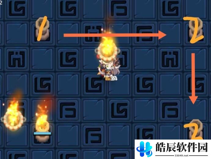 坎公骑冠剑迷宫4怎么走 迷宫4点火顺序攻略