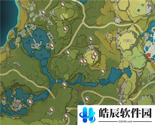 原神石珀采集地点地图 石珀分布图高清