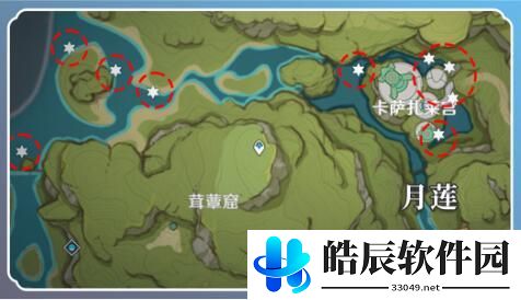 原神月莲采集路线汇总大全 原神月莲快速高效采集路线图